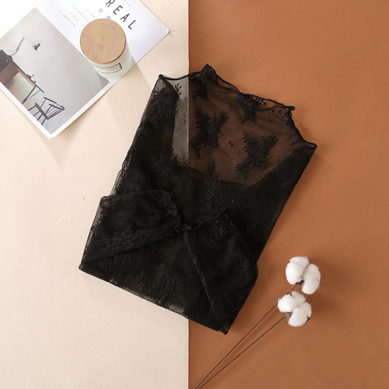 Women's Tight-fitting Long-sleeve Mesh Top