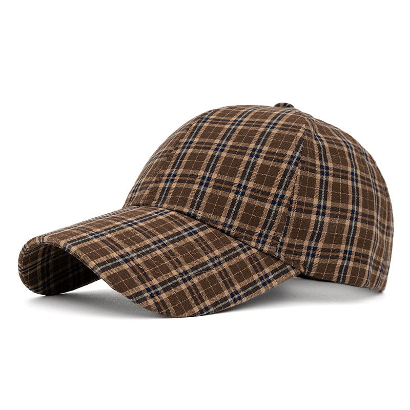 Cross-border European And American Style Multi-color Checked Baseball Cap, Classic And Versatile, Adjustable Beanie Hat, Suitable For Daily Wear And Versatile Use.