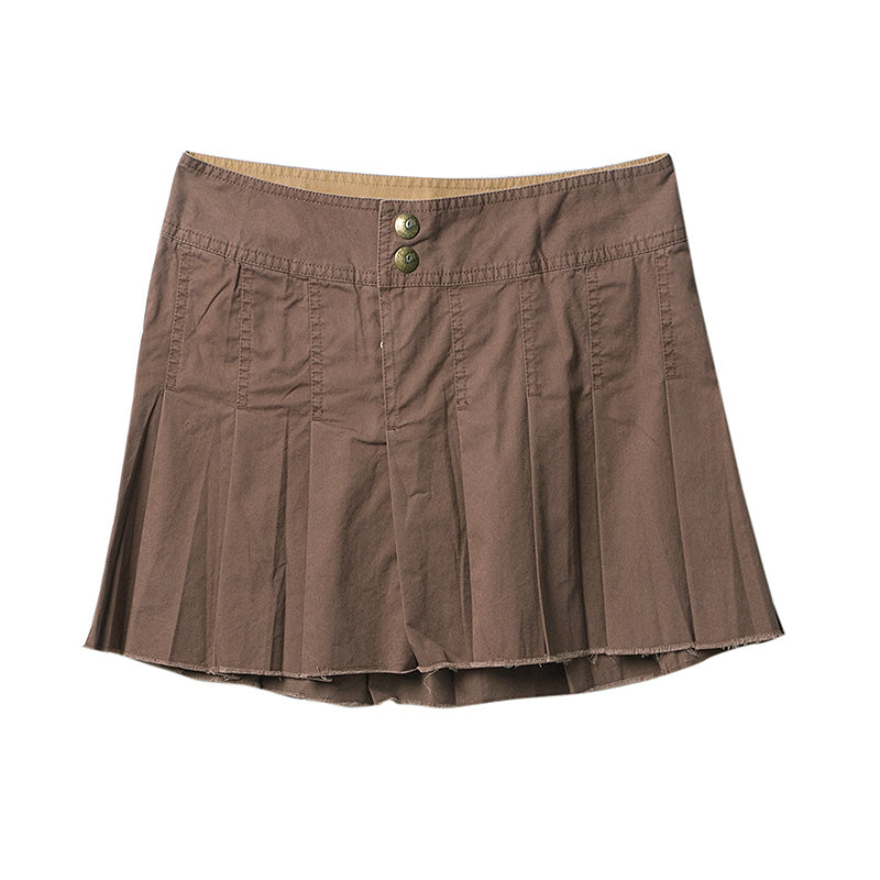 Oxygen American Retro Hot Girl Pleated Short Skirt