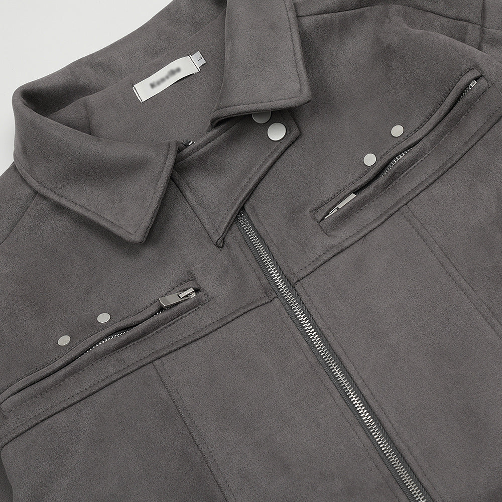 Men's Loose Casual Multi-pocket Zipper Cardigan Lapel Flight Jacket Beauty