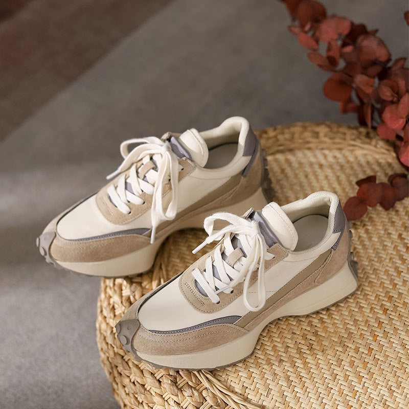 Women's Trendy Leather All Match Small Waist Daddy Shoes