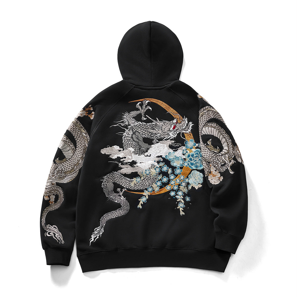 Mens Loose Fit Polyester Embroidered Chinese Style Jacket