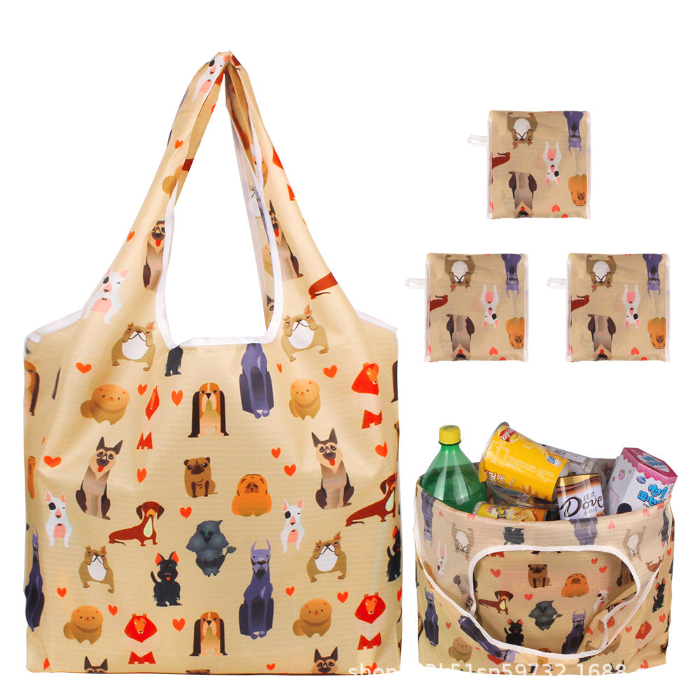 Portable Digital Printed Oxford Cloth Folding Shopping Bag