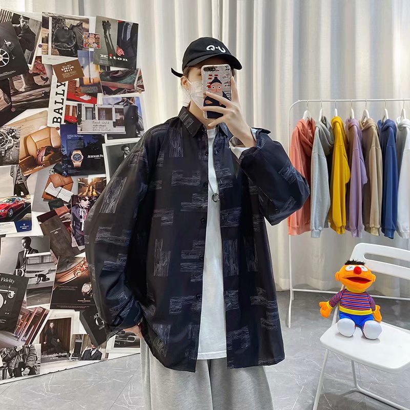 Hong Kong Style Vintage Floral Shirt Men