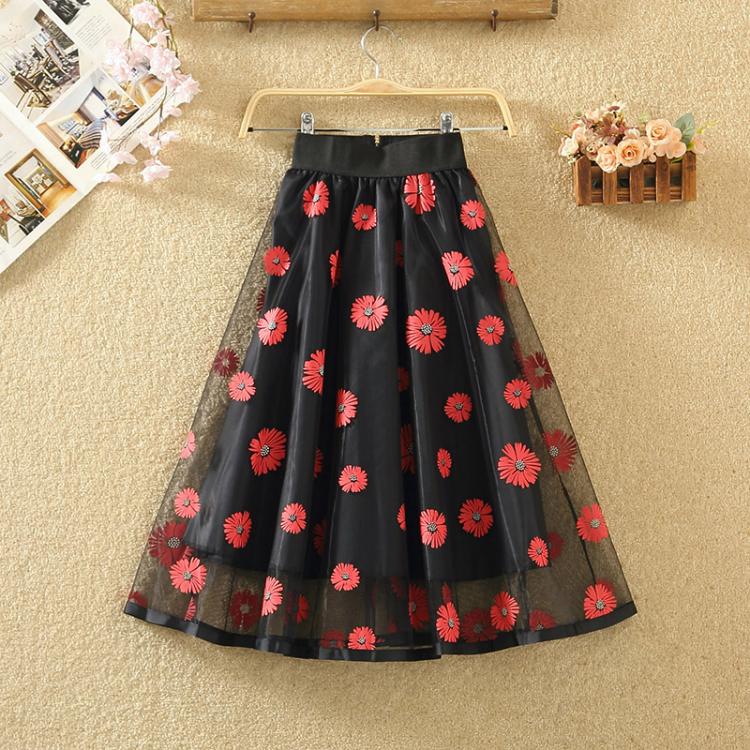 Organza A Line Shaggy Skirt Mesh Gauze