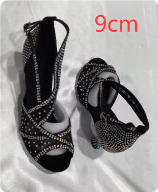 Diamond-embedded Latin Dancing Shoes Women's Adult