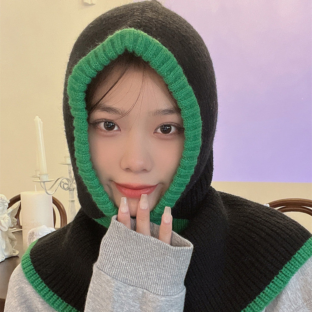 Women's Warm Knitted Hooded Scarf
