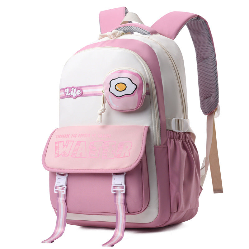 Casual And Lightweight Elementary And Middle School Student Schoolbags Burden Reduction