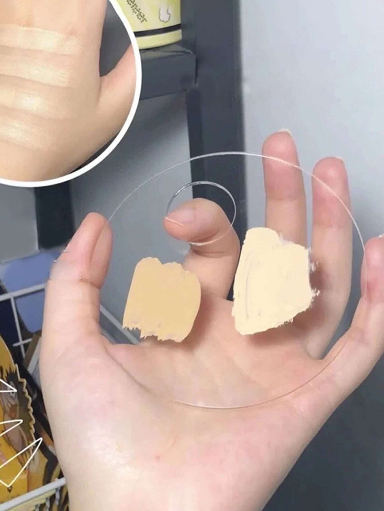 Akryl Nail Art Makeup Palette Øjenskyggestift Gel Foundation Cream Øjenskyggestift Nail Art Kosmetisk Manicure Toolblanding Værktøj Til Rejser Daglig