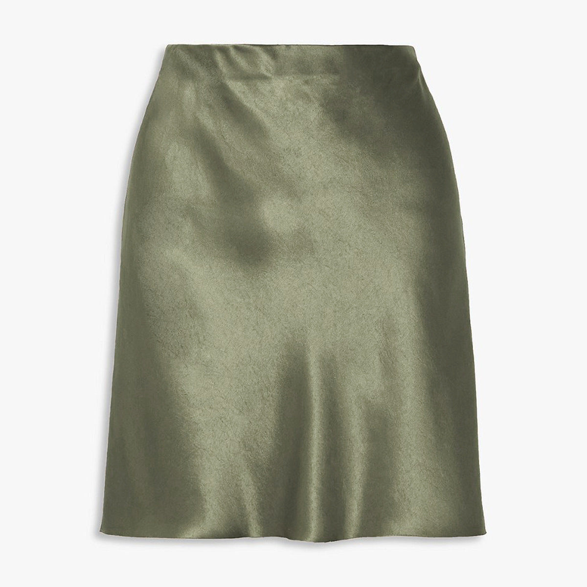 New European And American-style Elastic High-waist Solid-color Skirt For Women