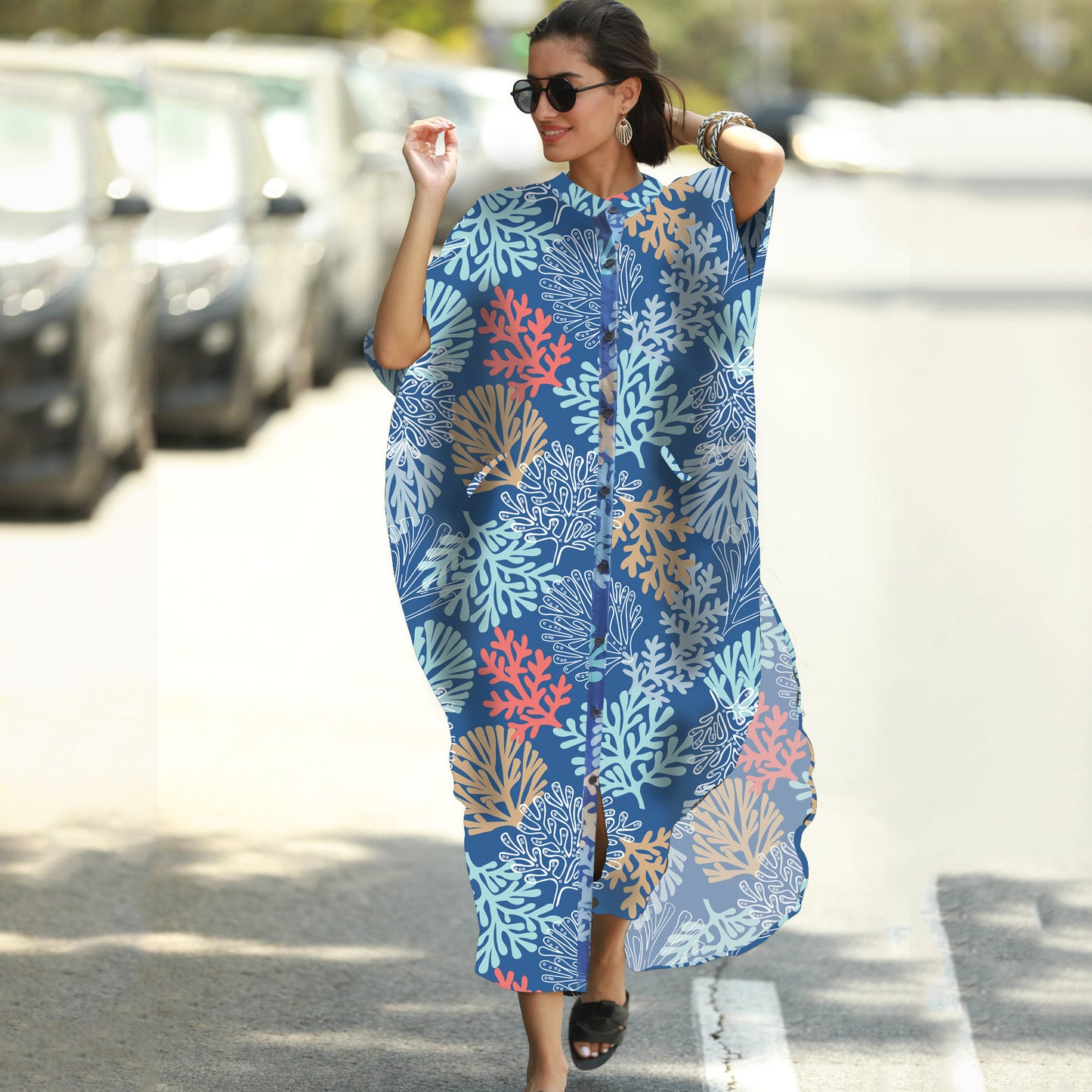 Vacation Robe Sun Protection Clothing Cardigan Beach Jacket Bikini Cover-up Swimsuit Blouse