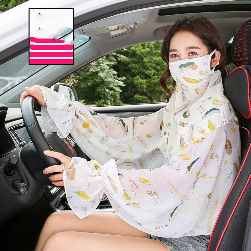 Sunscreen Gloves Female Summer Driving And Riding Thin And Long