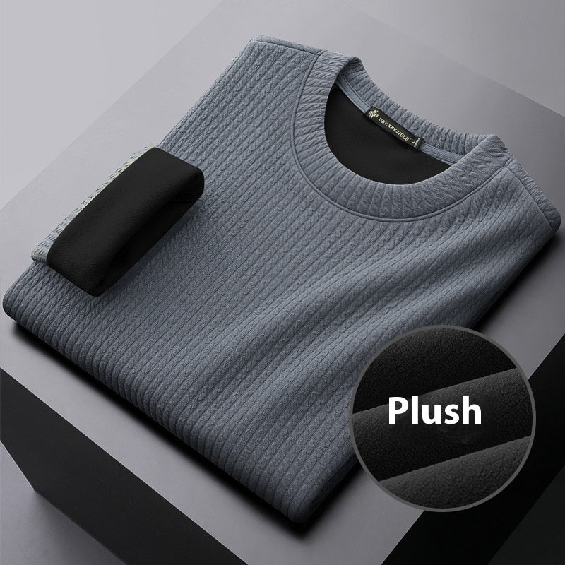 Men's Solid Color Bottoming Shirt Thickened Sweater