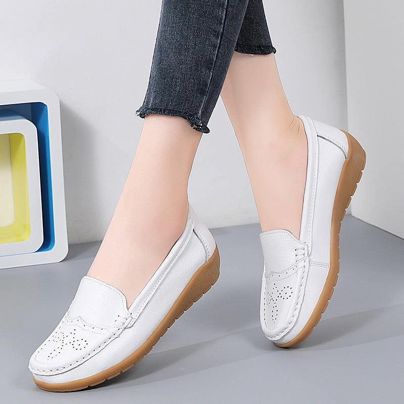 Women's Fashionable Simple Hollow-out Soft Bottom Wedge Hole Shoes