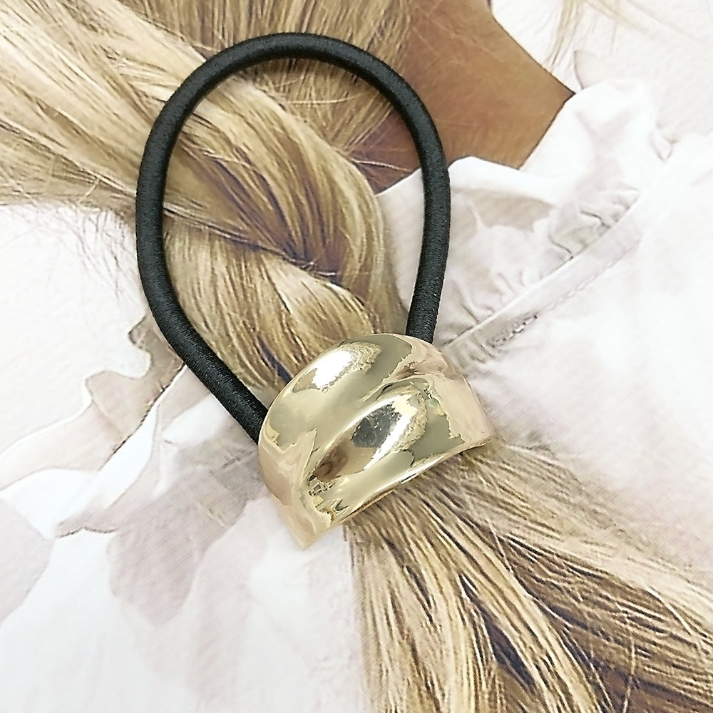 Simple Small Rubber Band Headband Hair Accessories Metal Geometry