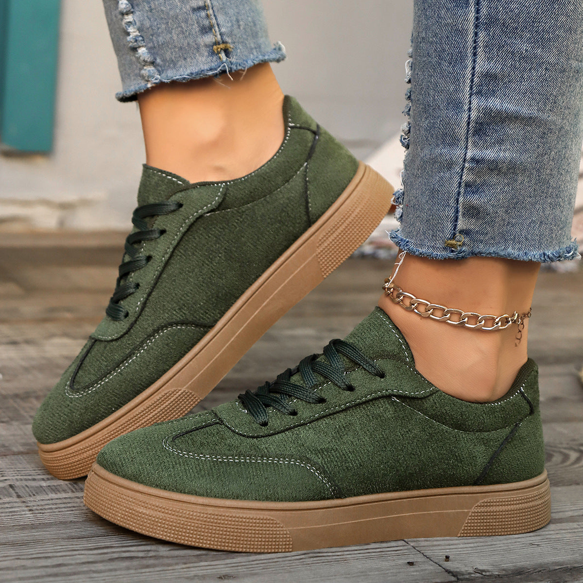 Round Toe Elegant Student Casual Lace Up Shoes