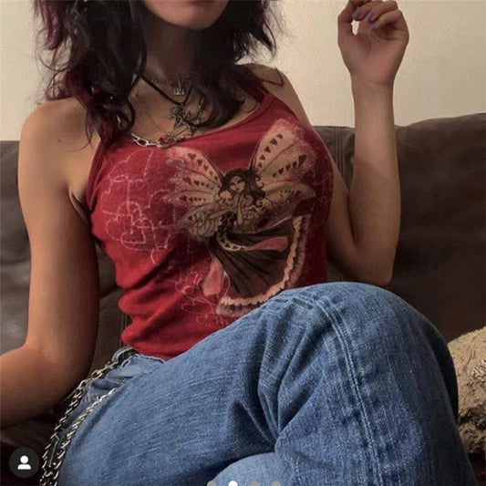 Slim Print With Tank Top
