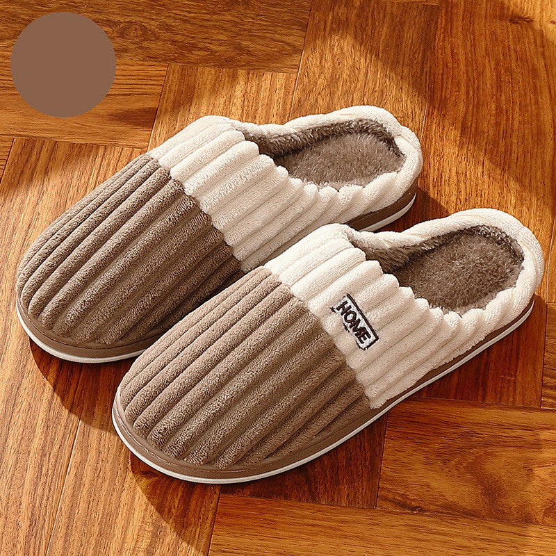 Plush Warm Antiskid Cotton Slippers For Household Use