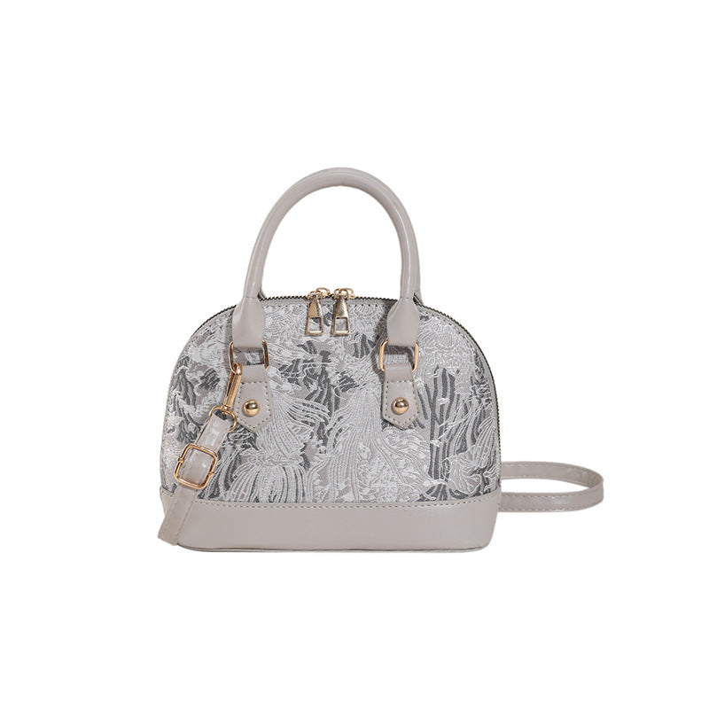 Popular Fashion Pattern Stitching Shoulder Messenger Bag Women's Simple Portable