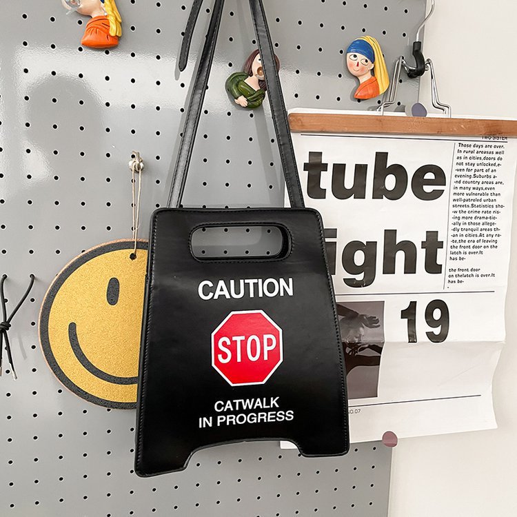 Creative  Parking No Driving License Plate Retro Handbag