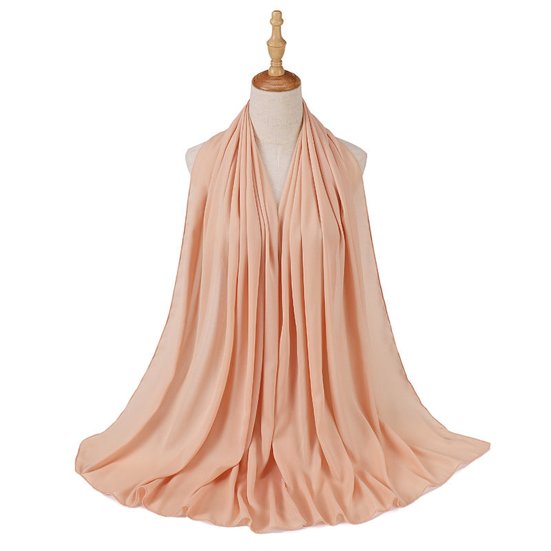 Malaysia Shiny Toe Cap Solid Color Scarf