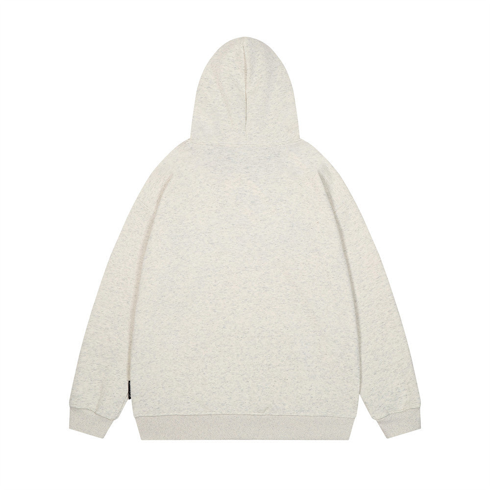 Plaid Applique Letters Hooded Sweater