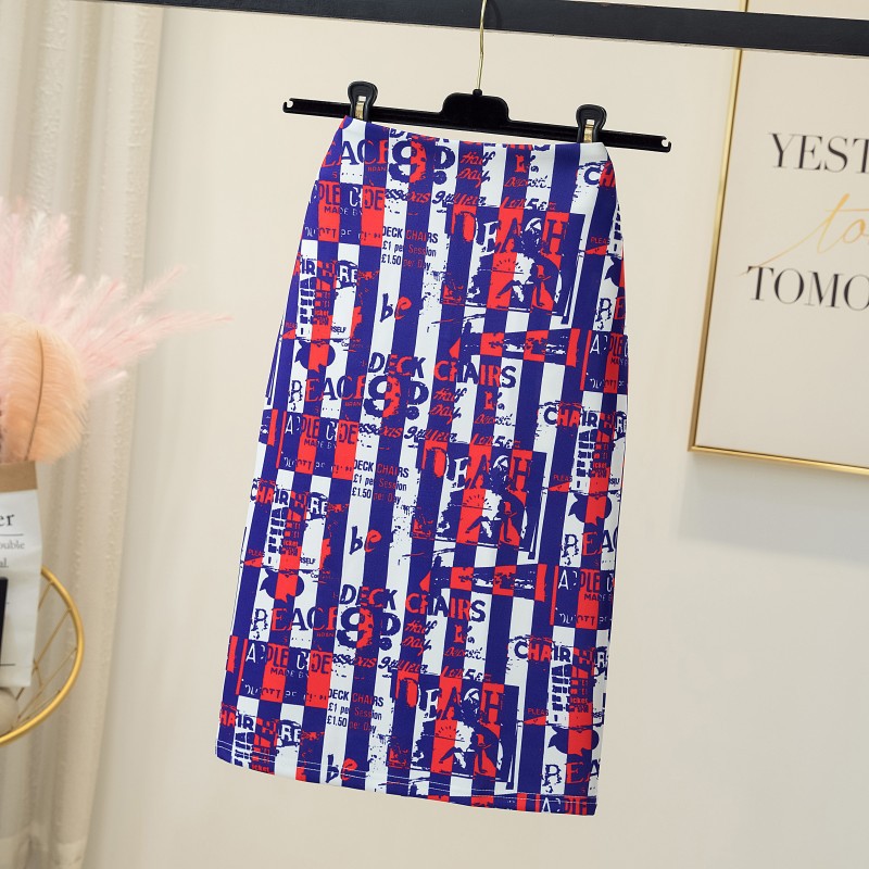 Court Women's Printed Wear Pencil Sheath Skirt