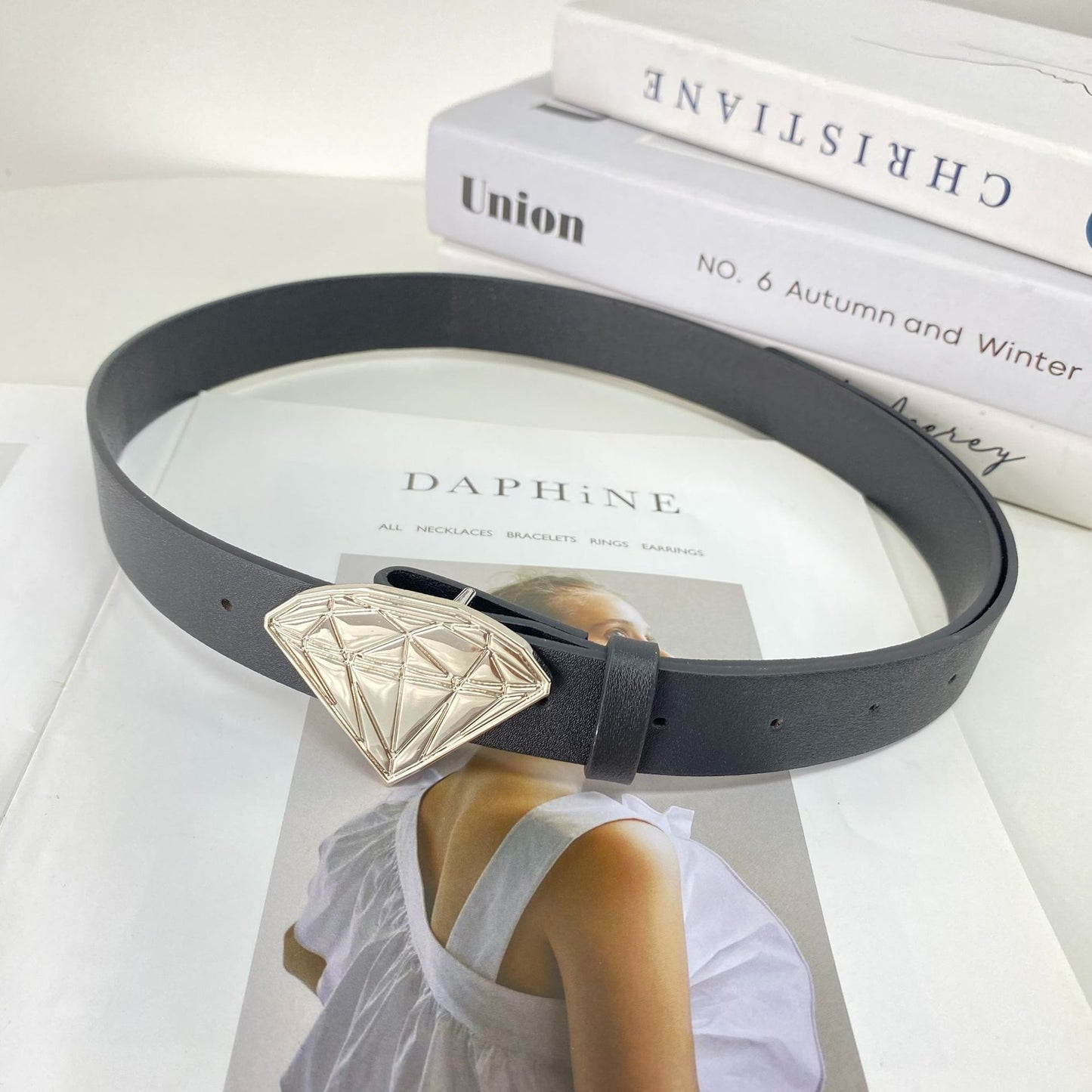 Fashionable All-match Diamond Buckle For Women Belt