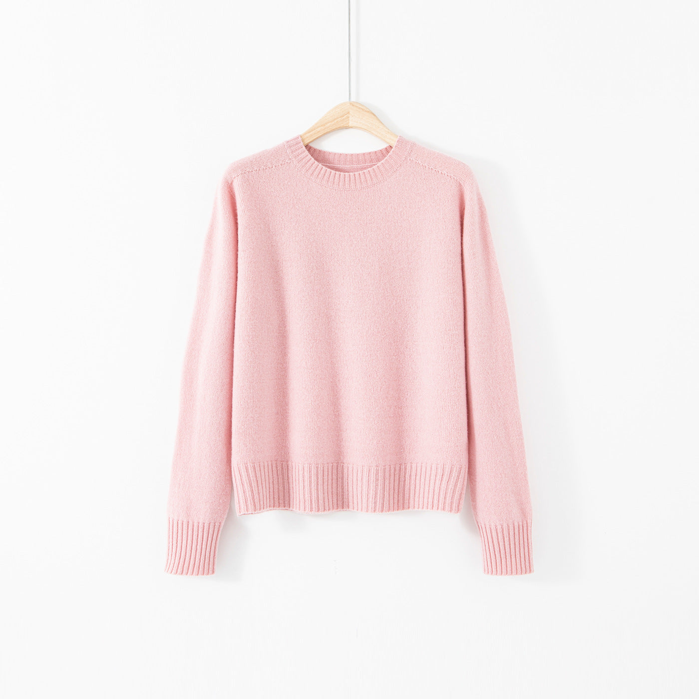 Crew-neck Long-sleeve Top Relaxed-fit Base Layer Effortless Laid-back Style