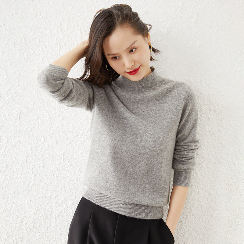 Half Turtleneck Women's Knitted Warm Bottoming Sweater