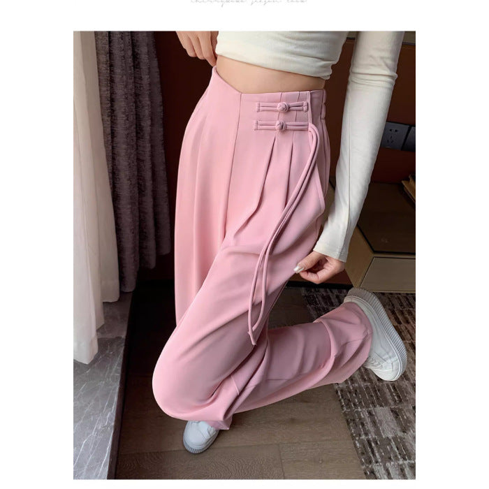 Straight Casual Wide-leg Pants