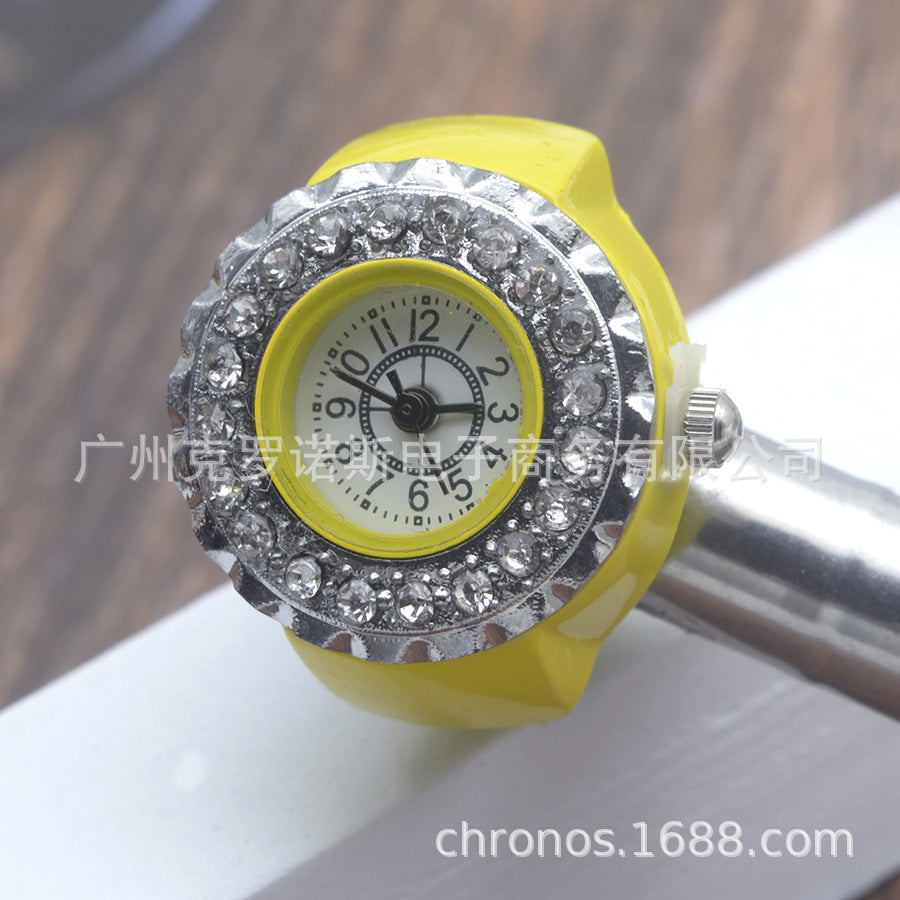 Rhinestone Fashion Ring Ring Watch Trendy Women's Watch Diamond