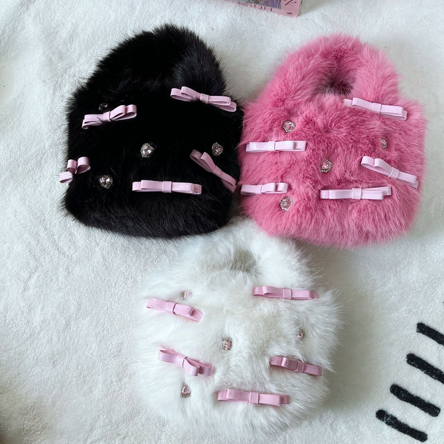 Bow Sweet Plush Hand-carrying Bag