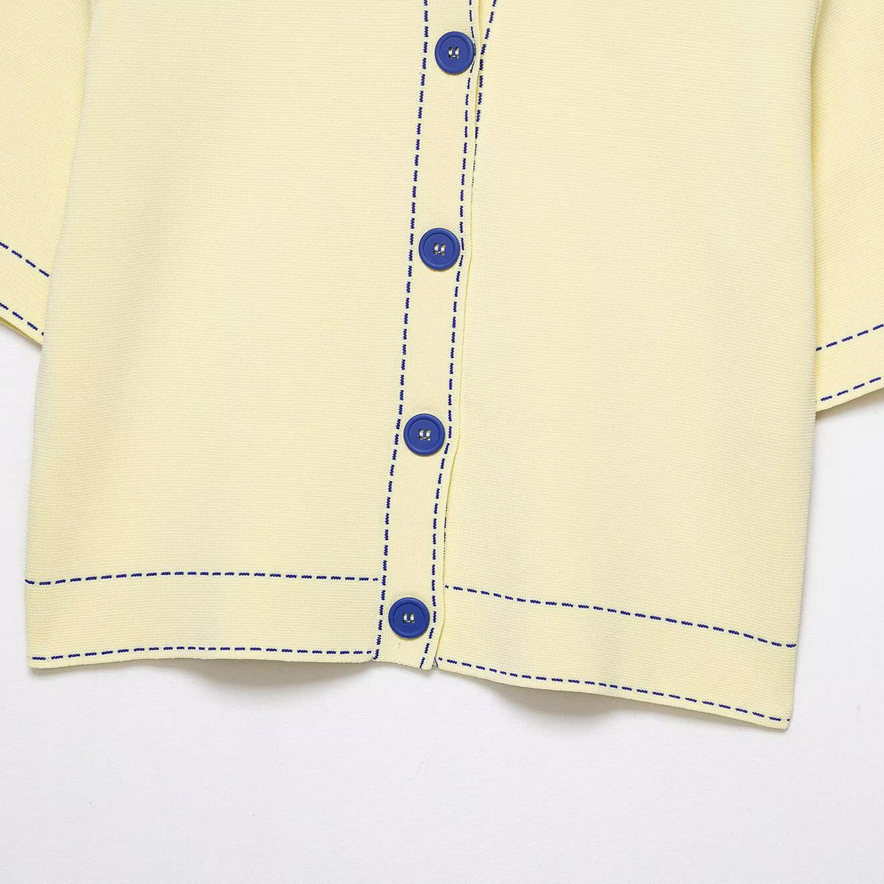 Women's Fashion Polo Shirt Stitched Knit Jacket