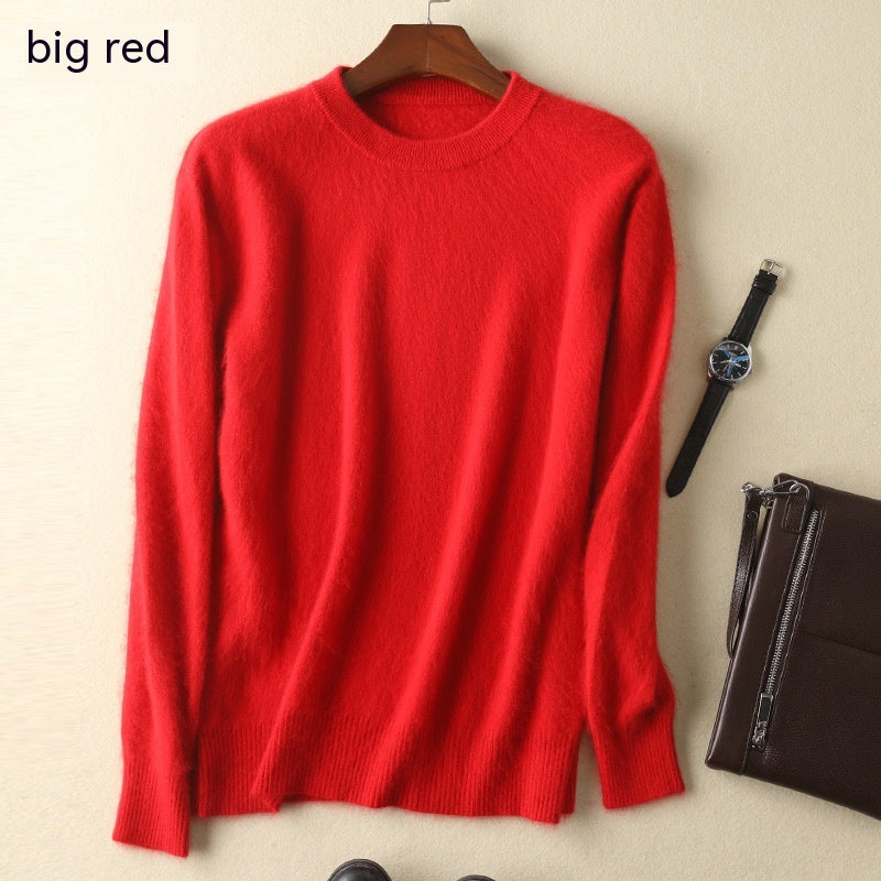 Cashmere Round Neck Pullover Thickened Woolen Bottoming Sweater