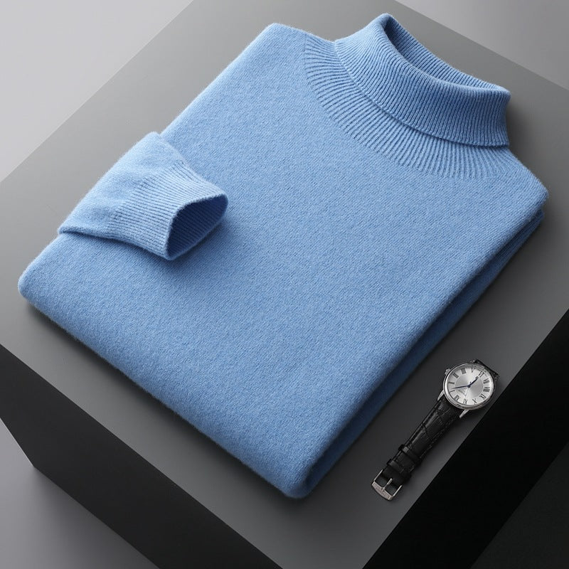 Men's High Lapel Pullover Autumn And Winter Loose Knitted