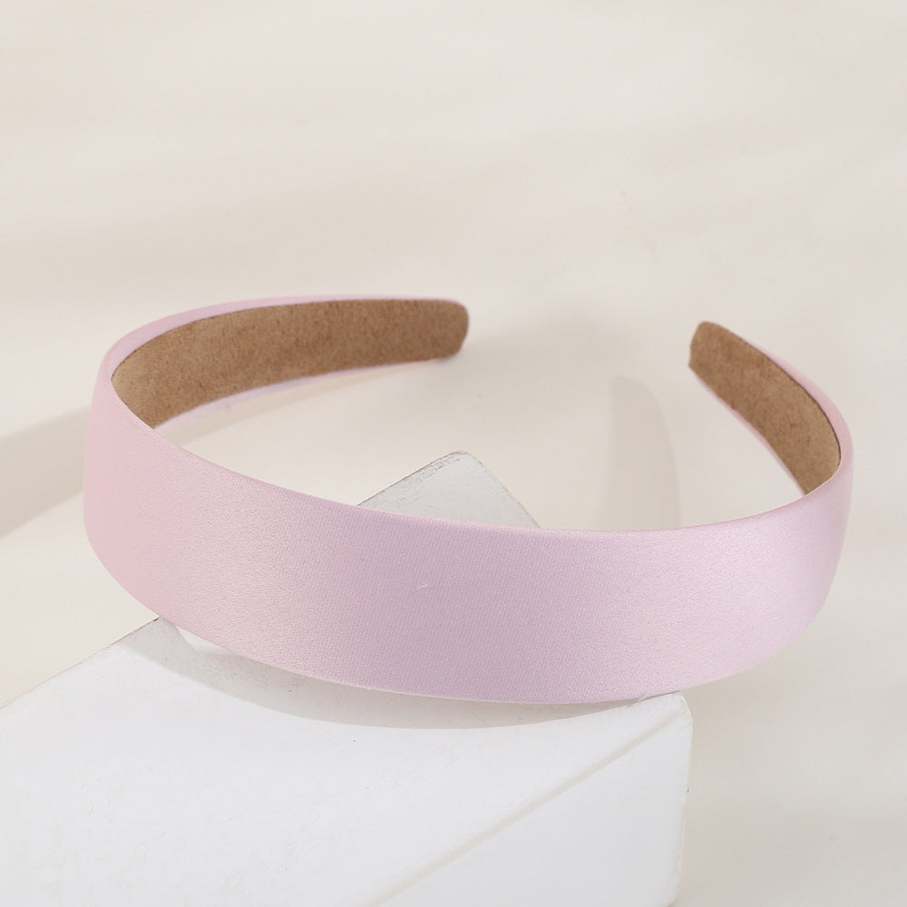 Color Elegant Headband Solid Color Baidu Headband Wide Fabric High Skull Top Headband