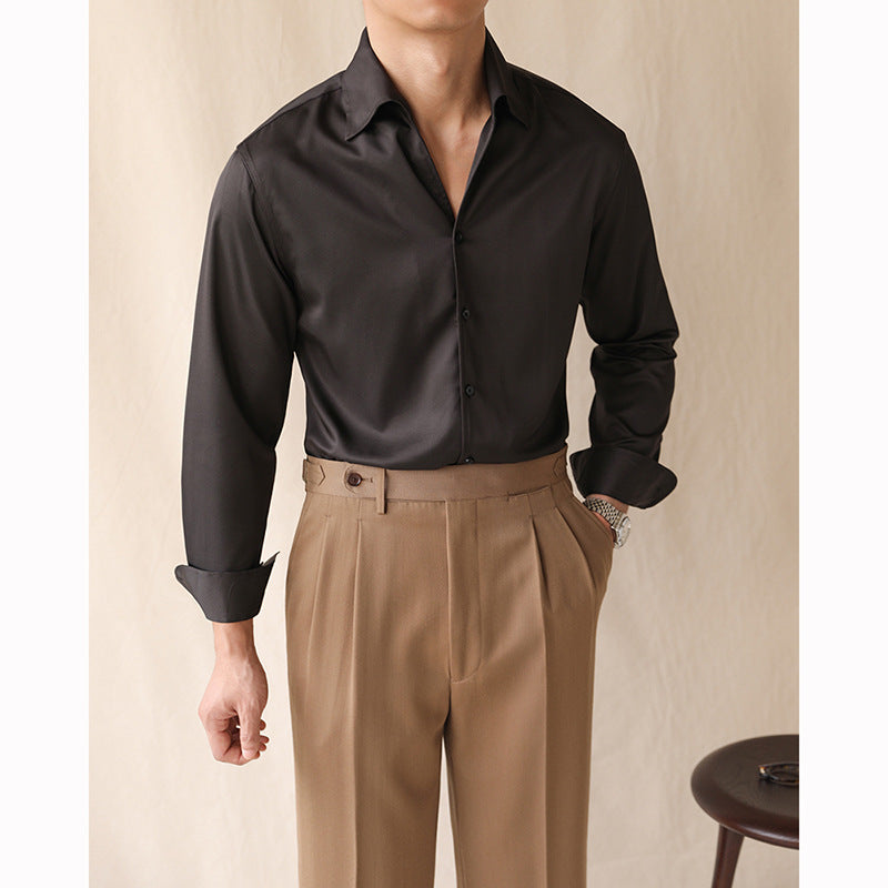 One-piece Collar Long-sleeved Shirt