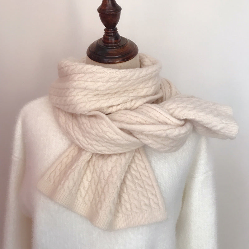Women's Fashion Versatile Solid Color Warm Neck Shawl