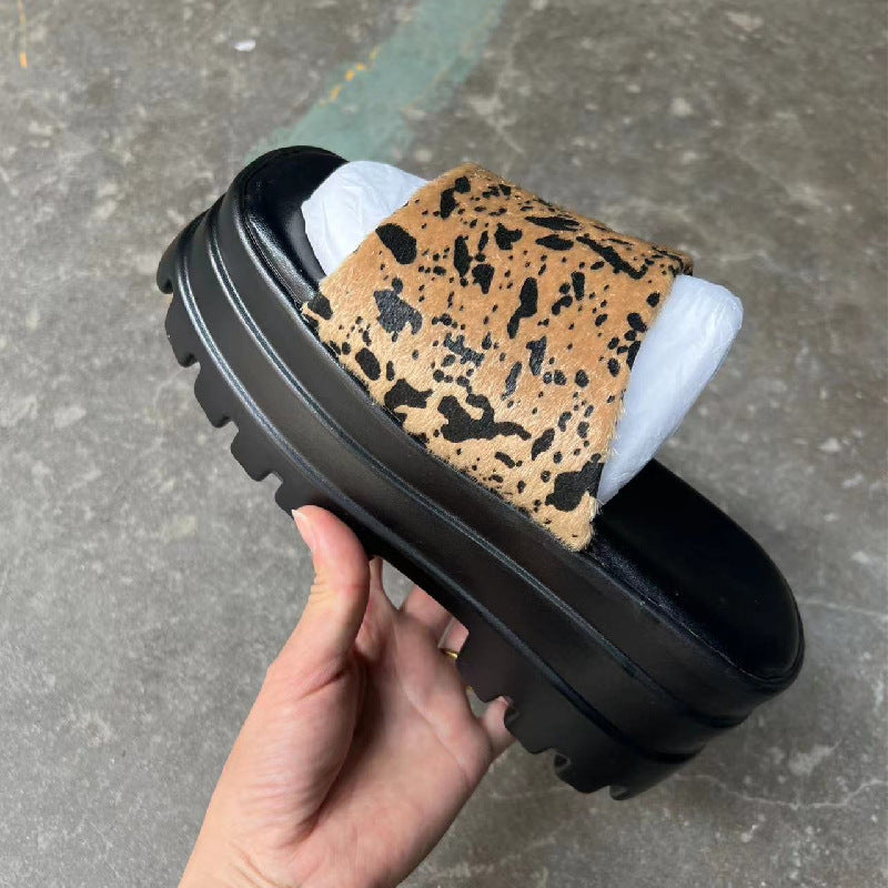 Fashion Muffin Heel Thick Sandals