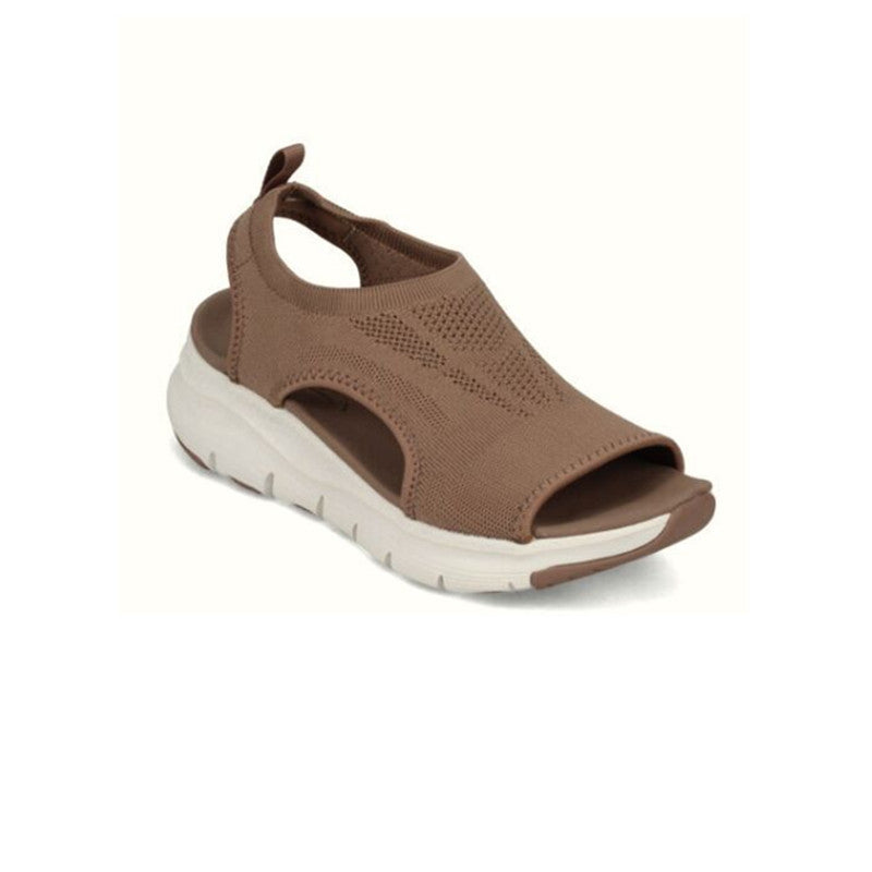 Sommer nye flyvævede sandaler med stor platform