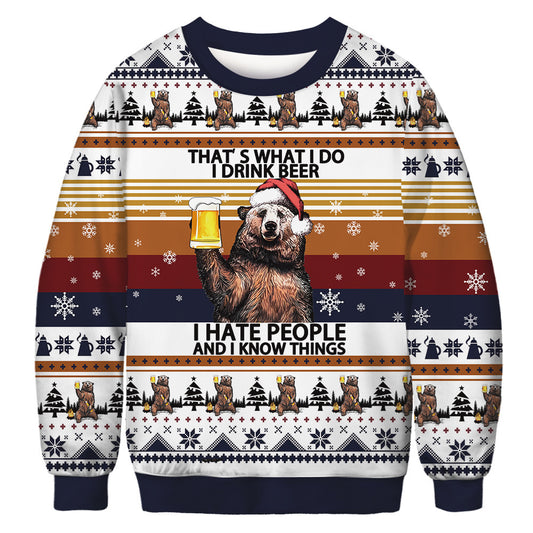 Printed Crew Neck Sweatshirt Autumn And Winter Long Sleeve Loose Women