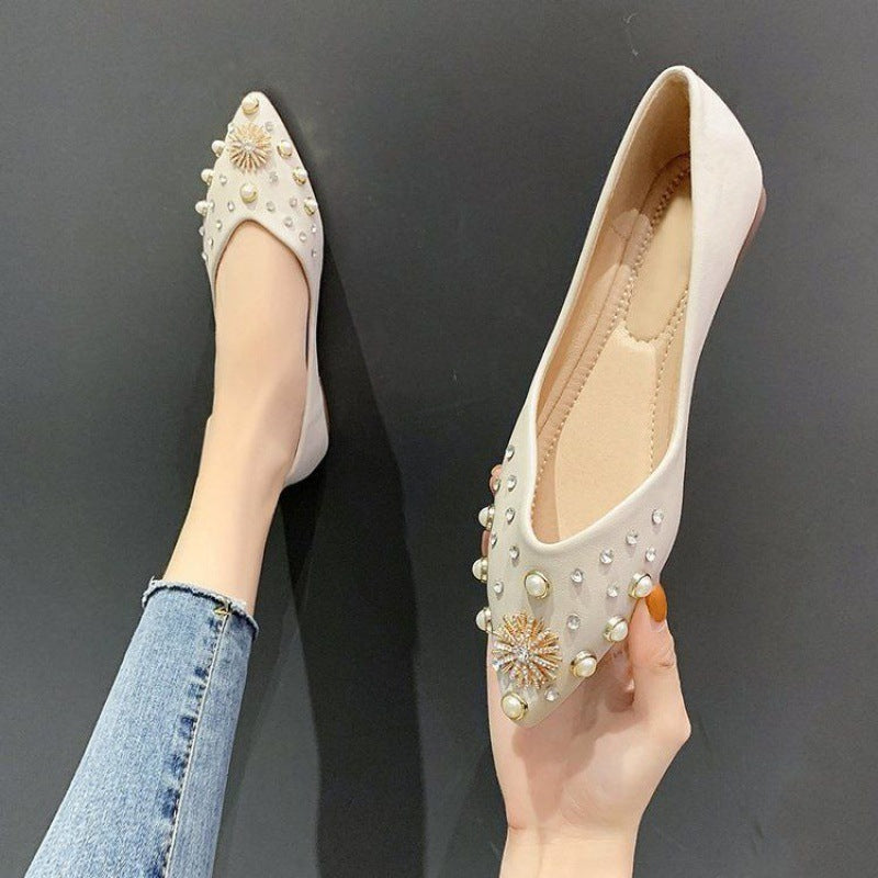 Retro Square Head French Shallow Mouth Japanese Fairy Style High-heeled Shoes