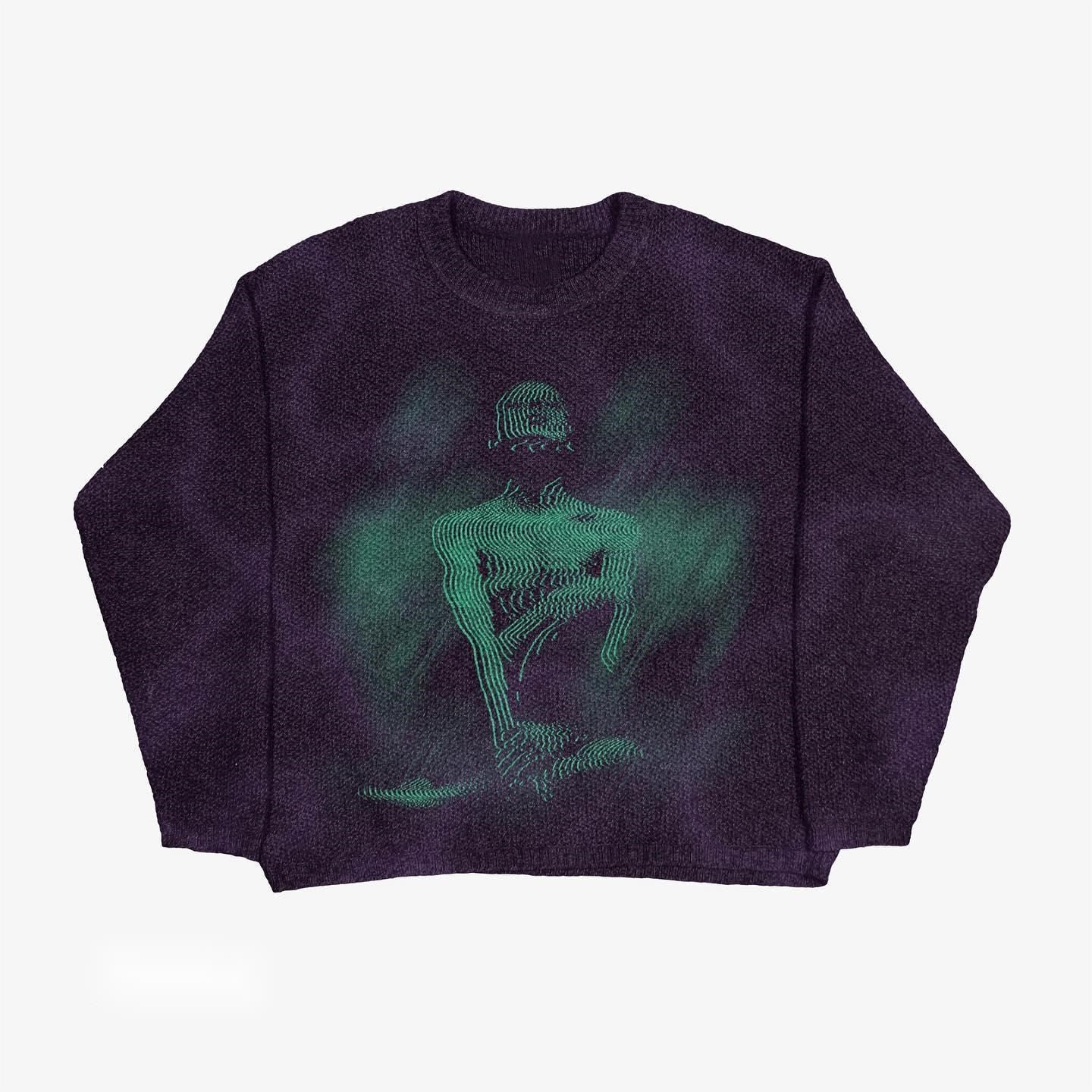 Men's Creative Pattern Printing Loose Casual Sweater
