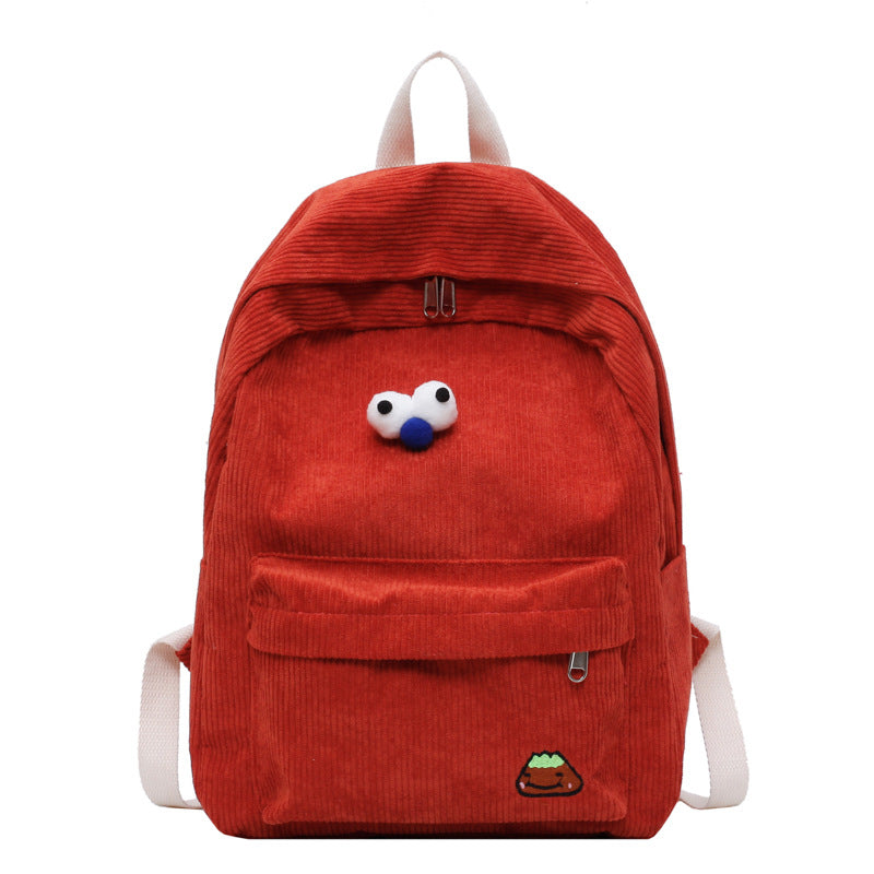 Students' Campus  High School Students' Corduroy Backpack