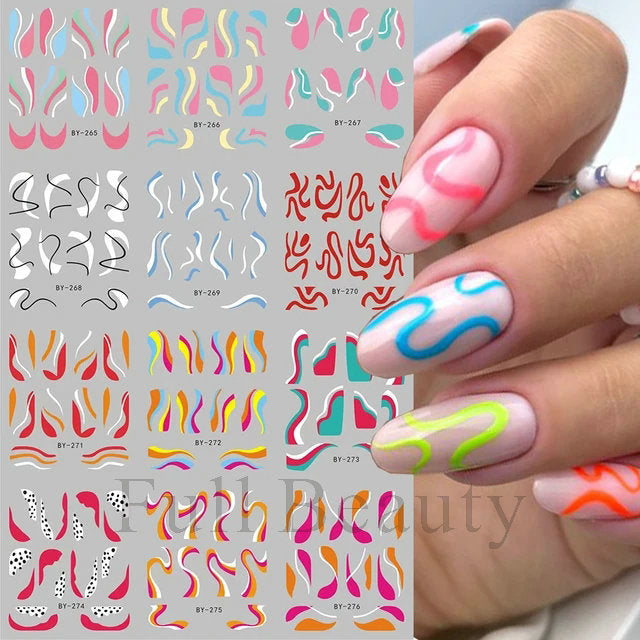 Cartoon Animal Nail Beauty Water Printing Stickers