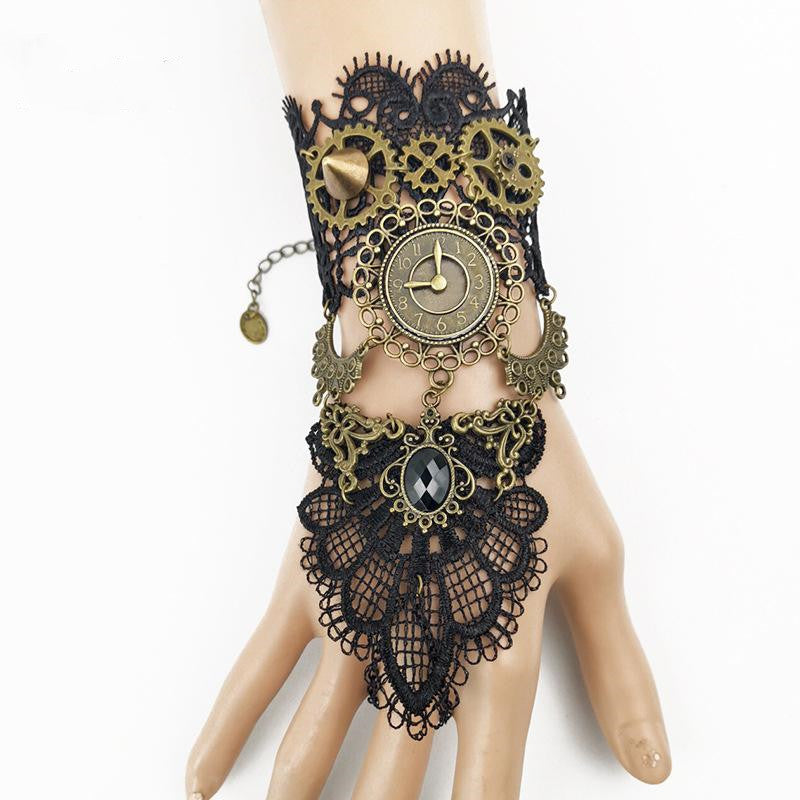 Vintage Blonde Armbånd Dame Urværk Dampmaskine Smykker Fest Tilbehør
