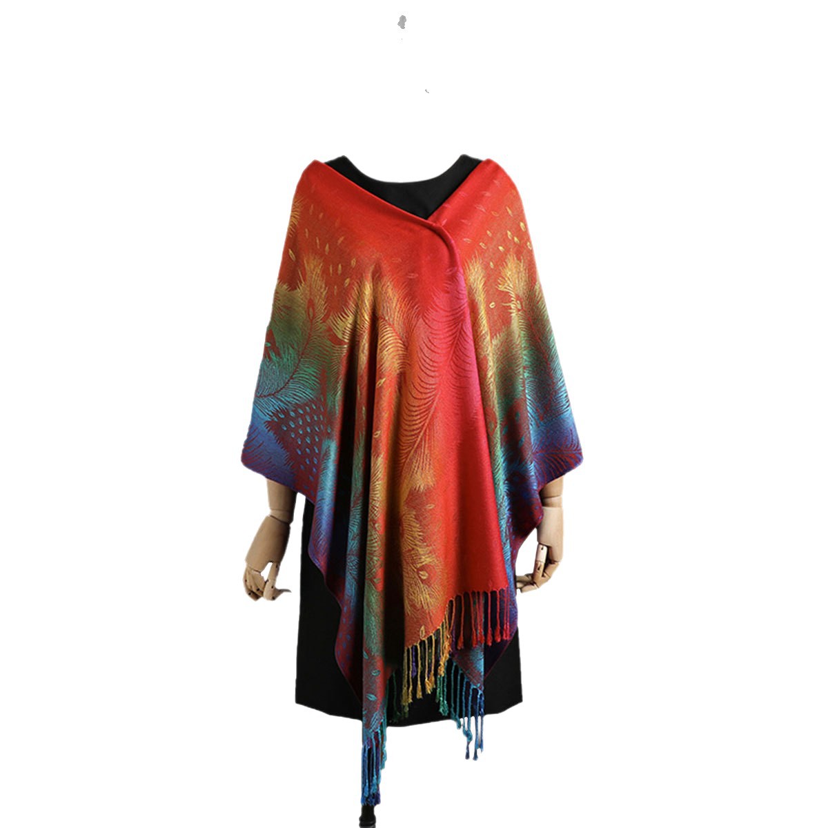 Farvet Jacquard Talma Lang Damekvastfjer