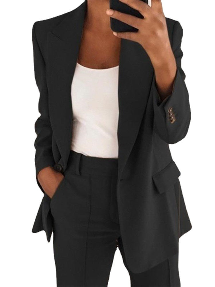 Collared Slim Fit Cardigan Elegant Outerwear