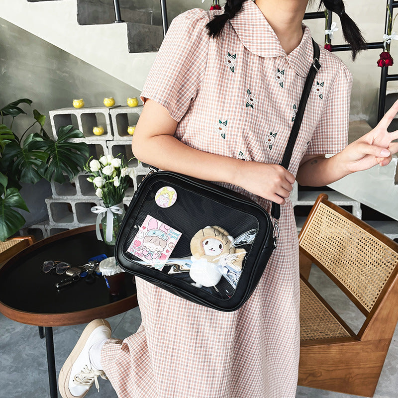Cute Personality Transparent Girl Doll Bag